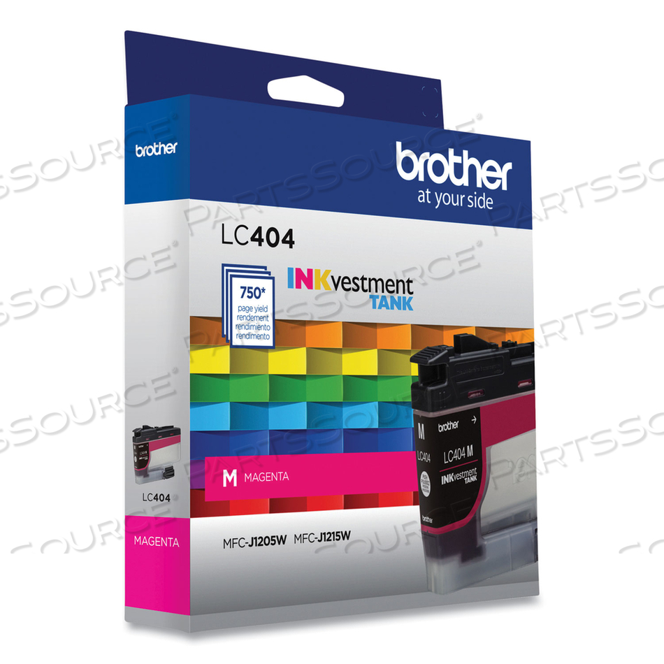 LC404MS INKVESTMENT INK, 750 PAGE-YIELD, MAGENTA by Brother LC404MS INKVESTMENT INK, 750 PAGE-YIELD, MAGENTA by Brother