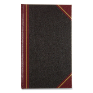 TEXTHIDE RECORD BOOK, 1 SUBJECT, MEDIUM/COLLEGE RULE, BLACK/BURGUNDY COVER, 14 X 8.5, 500 SHEETS by National