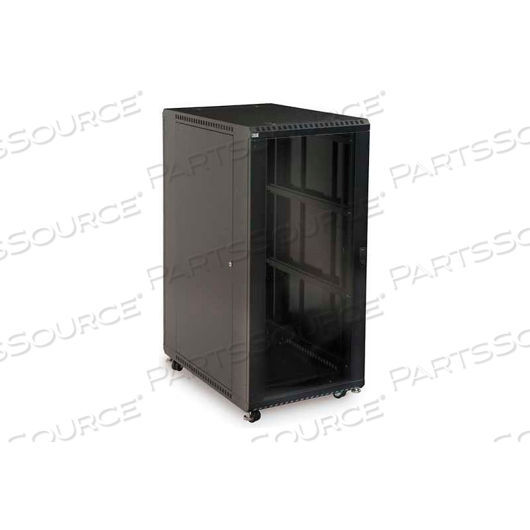 27U LINIER SERVER CABINET - GLASS/VENTED DOORS - 36" DEPTH by Kendall Howard LLC