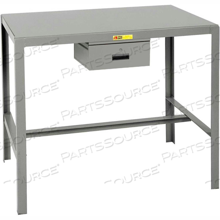 STEEL TOP MACHINE TABLE WITH ACCESSORY DRAWER - 36"W X 24"D X 24"H by Little Giant