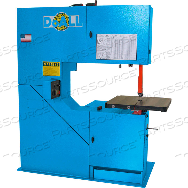 VERTICAL CONTOUR BAND SAW - 36" X 13" MACHINE CAP. 