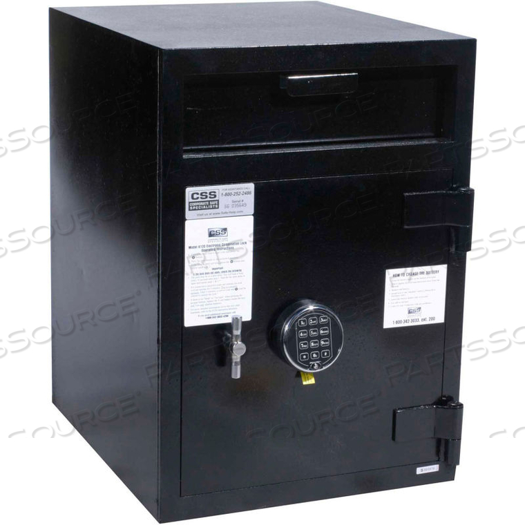 MAIL BOX DROP SAFE 19"W X 22"D X 27"H ELECTRONIC LOCK - 3.57 CU. FT. BLACK 