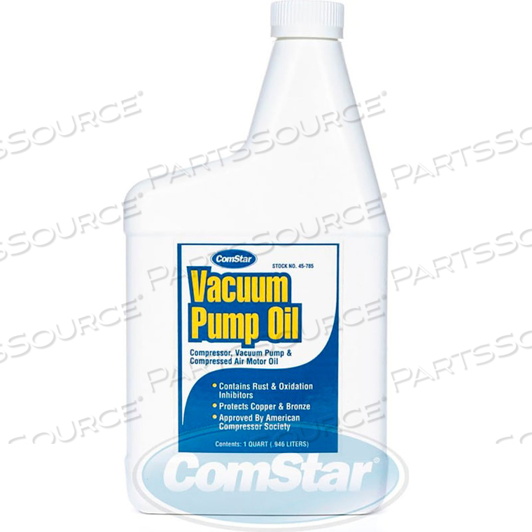 VACUUM PUMP OIL LUBRICATING OIL FOR AIR COMPRESSORS & VACUUM PUMPS, 1 QT. 
