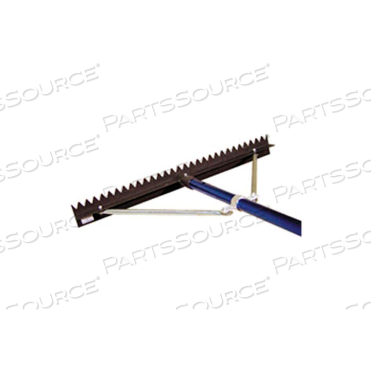 36" SHARP TOOTH LUTE RAKE, 8' SNAP HANDLE 