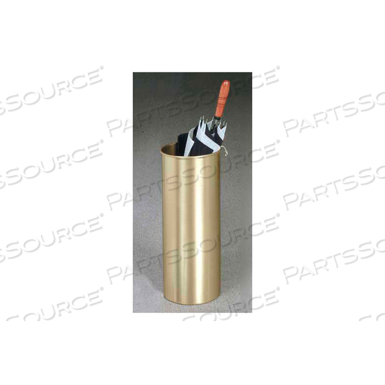 CYLINDER STYLE SATIN BRASS UMBRELLA STAND FOR FULL SIZE UMBRELLAS by Glaro Products Inc