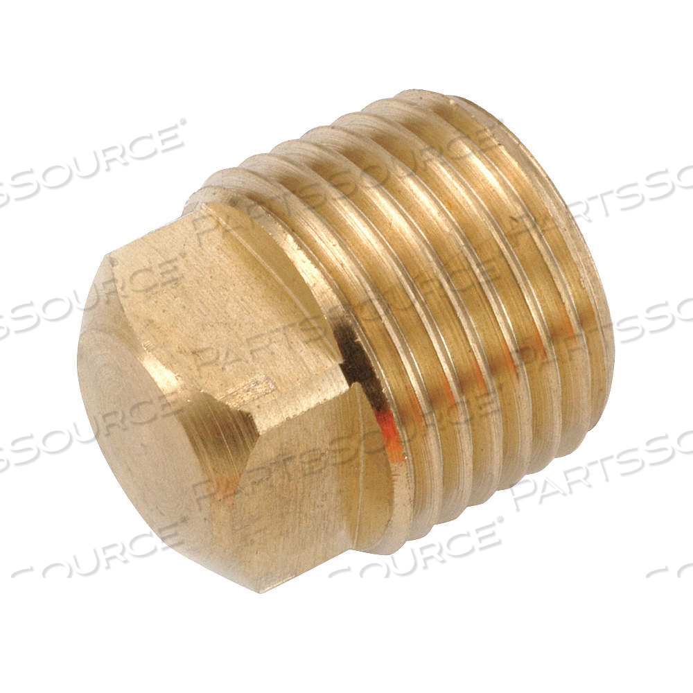 SQUARE HEAD PLUG, BRASS, 1/2 IN FITTING PIPE SIZE, MALE NPT, 1 IN OVERALL LG, SQUARE PLUG DRIVE, NPT by Approved Vendor