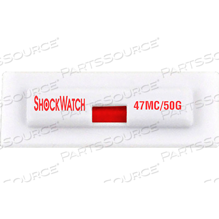 SPOTSEE MINICLIP SINGLE TUBE IMPACT INDICATORS, 65G RANGE, 100/BOX 