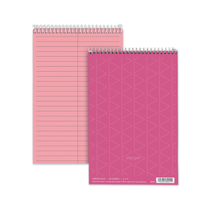 PRISM STENO PADS, GREGG RULE, PINK COVER, 80 PINK 6 X 9 SHEETS, 4/PACK by Tops