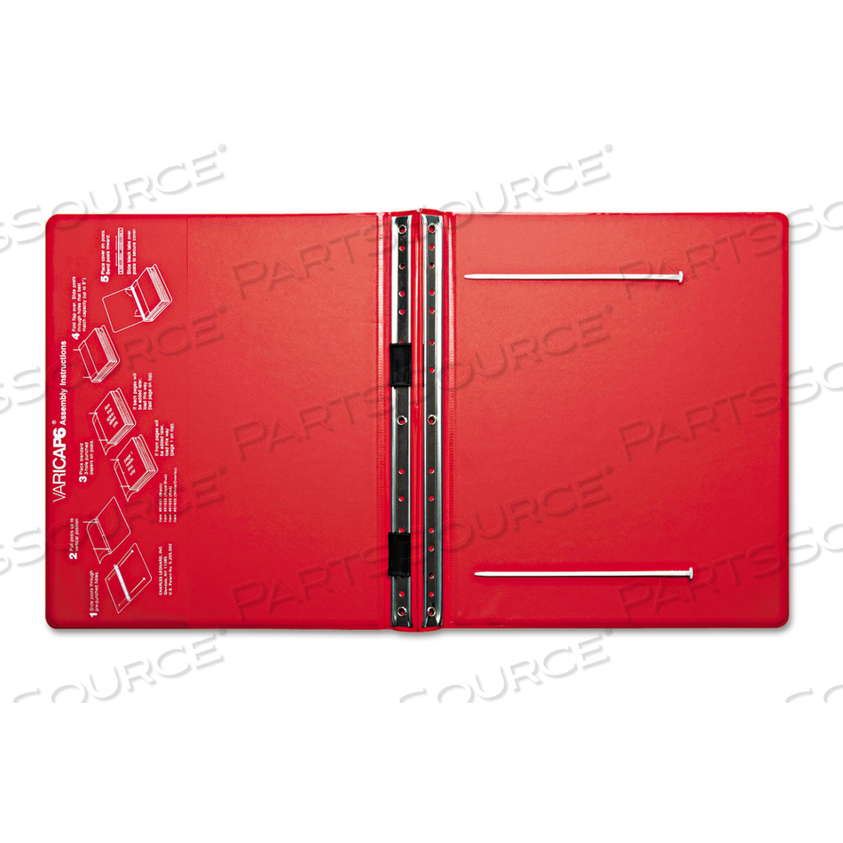 VARICAP EXPANDABLE BINDER, 2 POSTS, 6" CAPACITY, 11 X 8.5, RED by Charles Leonard