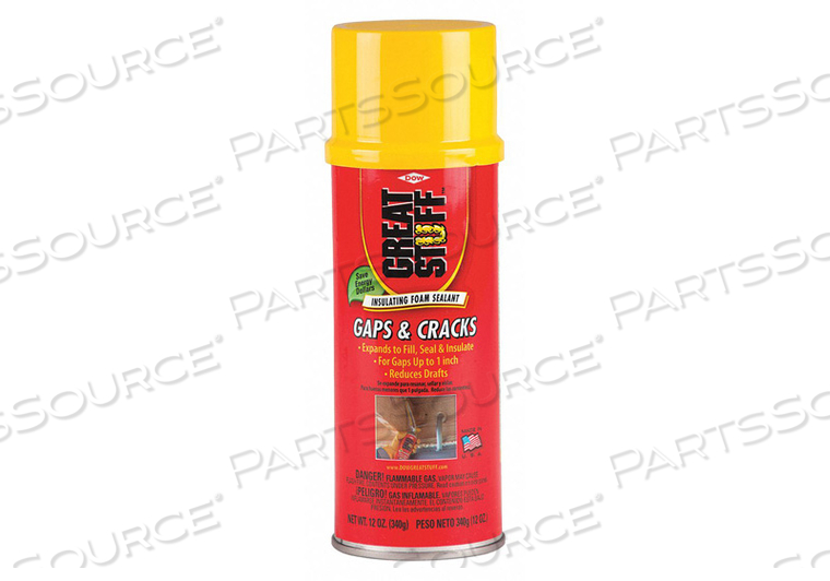 INSULATING SPRAY FOAM SEALANT, INSULATION VALUE R-3.7, APPLICATION INSULATION, COLOR CREAM, CONTAINER SIZE 12 OZ, CONTAINER TYPE AEROSOL CAN by Great Stuff INSULATING SPRAY FOAM SEALANT, INSULATION VALUE R-3.7, APPLICATION INSULATION, COLOR CREAM, CONTAINER SIZE 12 OZ, CONTAINER TYPE AEROSOL CAN by Great Stuff