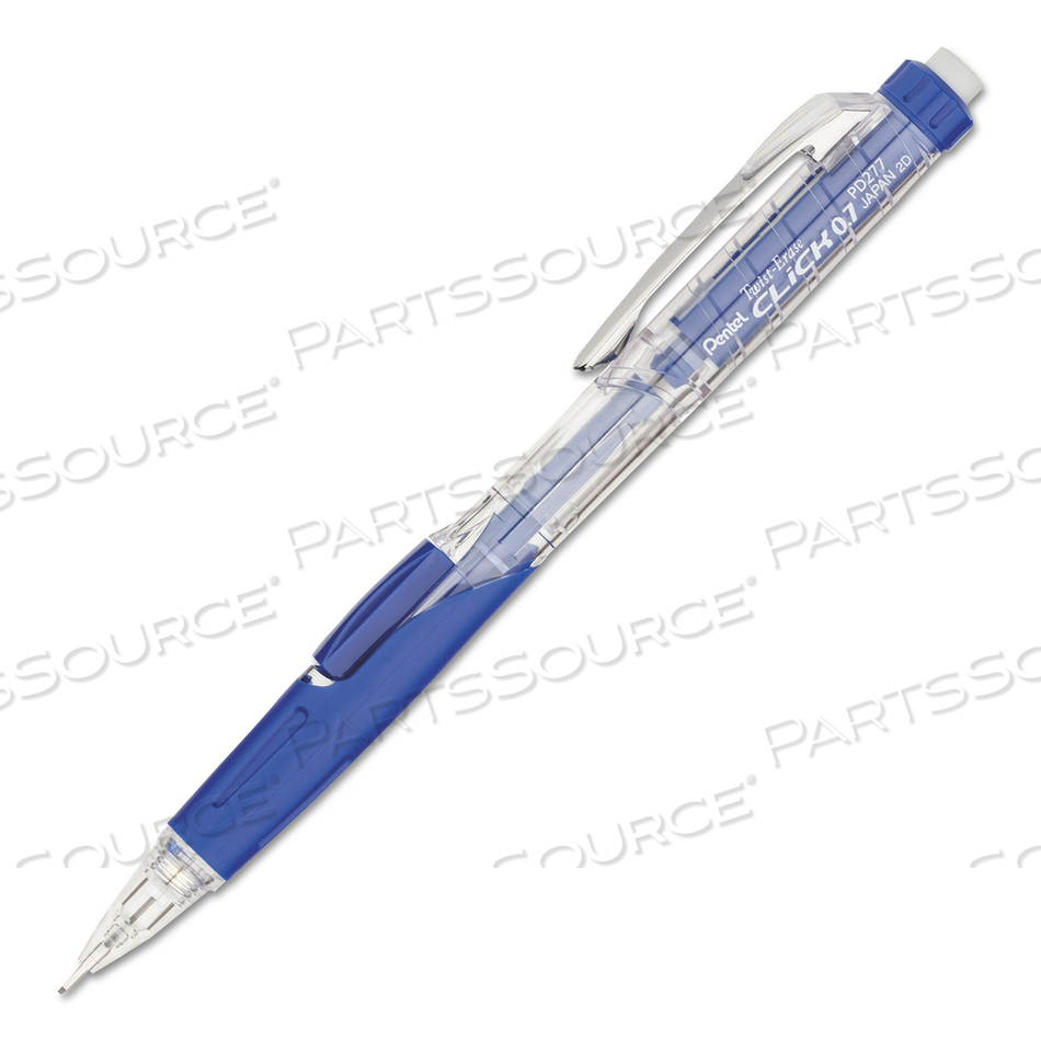 TWIST-ERASE CLICK MECHANICAL PENCIL, 0.7 MM, HB (#2.5), BLACK LEAD, BLUE BARREL by Pentel of America TWIST-ERASE CLICK MECHANICAL PENCIL, 0.7 MM, HB (#2.5), BLACK LEAD, BLUE BARREL by Pentel of America