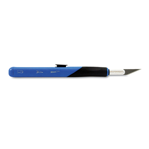 RETRACT-A-BLADE KNIFE, #11 BLADE, 5.25" PLASTIC HANDLE, BLUE/BLACK by X-Acto