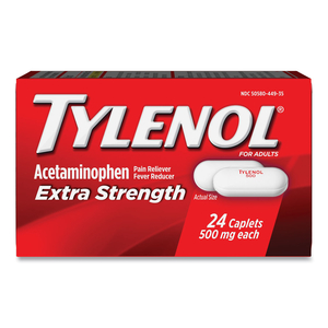 EXTRA STRENGTH PAIN RELIEVER CAPLETS, 24 CAPLETS by Tylenol