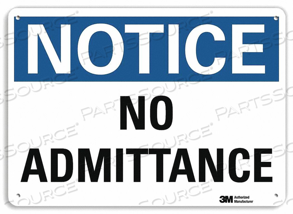 NOTICESIGN RECYCLDREFLECALUM 14INWX10INH by Lyle Signs Inc.