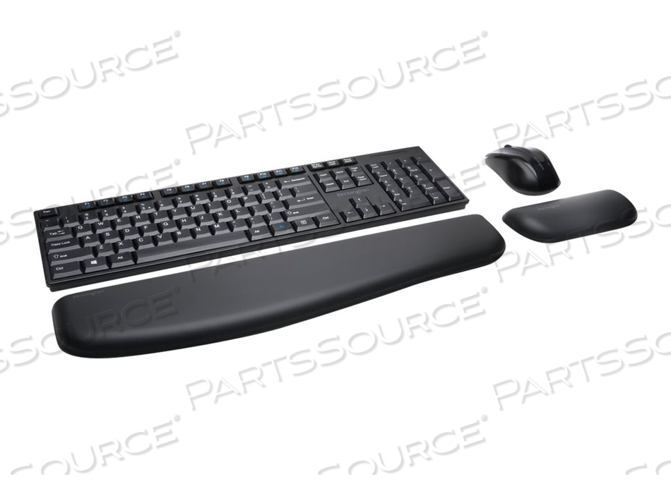 KENSINGTON PRO FIT LOW-PROFILE DESKTOP SET - KEYBOARD AND MOUSE SET - WIRELESS - 2.4 GHZ - US 