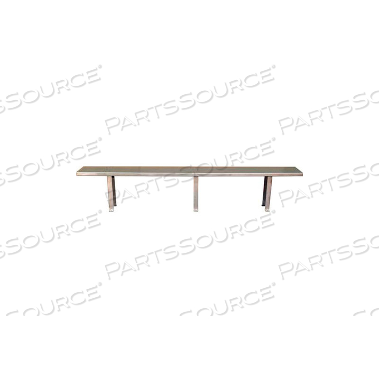 STAINLESS STEEL BENCH - STEEL TOP & PEDESTALS 96"W X 12"D X 18"H by DC Tech, Inc.