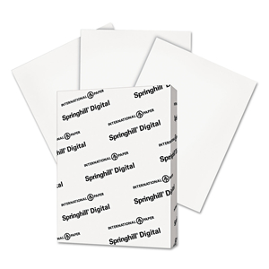 DIGITAL INDEX WHITE CARD STOCK, 92 BRIGHT, 110 LB INDEX WEIGHT, 8.5 X 11, WHITE, 250/PACK by Springhill