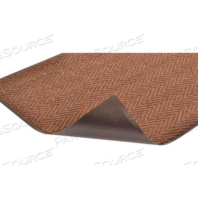 CHEVRON INDOOR ENTRANCE MAT 5/16" THICK 4' X UP TO 60' BROWN 