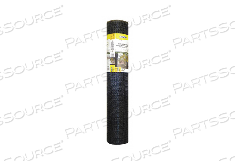 DEER FENCE, 7 FT HT, 100 FT LG, 5/8 X 3/4 IN MESH SIZE, QUADRANGULAR, BLACK, POLYPROPYLENE by Tenax Corporation DEER FENCE, 7 FT HT, 100 FT LG, 5/8 X 3/4 IN MESH SIZE, QUADRANGULAR, BLACK, POLYPROPYLENE by Tenax Corporation