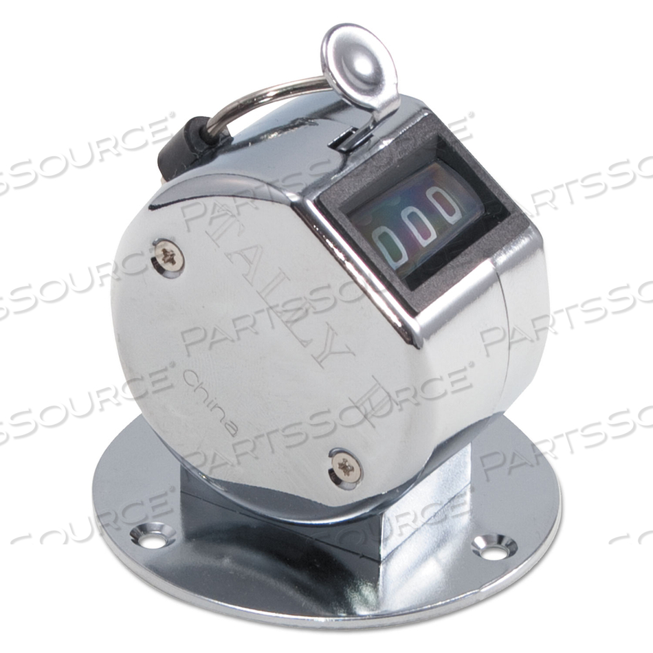 TALLY II DESK MODEL TALLY COUNTER, REGISTERS 0-9999, CHROME by Bates