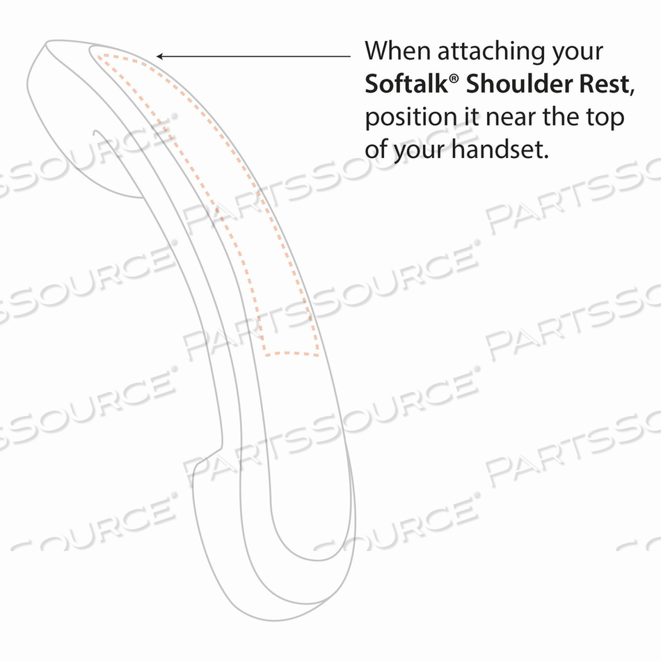 STANDARD TELEPHONE SHOULDER REST, 2.63 X 7.5 X 2.25, PEARL GRAY by Softalk STANDARD TELEPHONE SHOULDER REST, 2.63 X 7.5 X 2.25, PEARL GRAY by Softalk