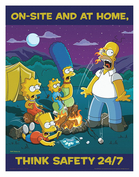SAFETYPOSTER.COM S1102 Simpsons Safety Poster,Do You Know,ENG 