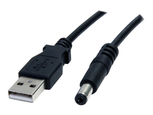 3FT USB TO 5.5MM TYPE M BARREL CABLE - BLACK by StarTech.com Ltd. 3FT USB TO 5.5MM TYPE M BARREL CABLE - BLACK by StarTech.com Ltd.