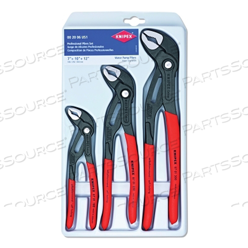 WATER PUMP PLIER SET DIPPED 3 PCS by Knipex