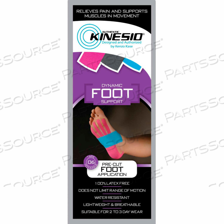 KINESIO TAPE PRE-CUTS, FOOT, 20/CASE by Fabrication Enterprises