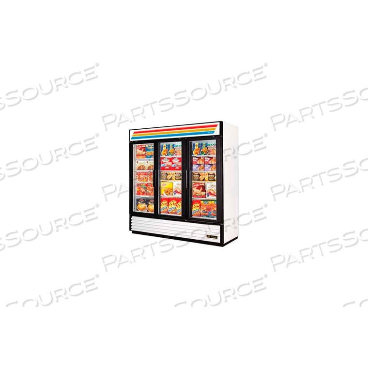 GDM-72F FREEZER MERCHANDISER 3 SECTION - 78-1/8"W X 29-7/8"D X 79-3/8"H by True Food Service Equipment GDM-72F FREEZER MERCHANDISER 3 SECTION - 78-1/8"W X 29-7/8"D X 79-3/8"H by True Food Service Equipment