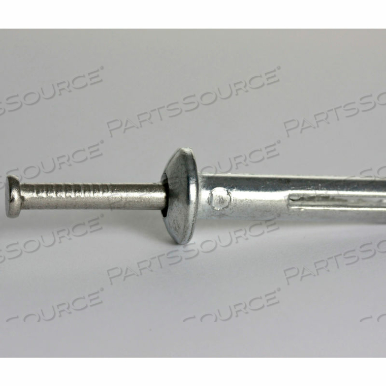 HAMMER DRIVE ANCHOR - 1/4" X 2" - MUSHROOM HEAD - STEEL - ZINC - PKG OF 100 by Brighton Best HAMMER DRIVE ANCHOR - 1/4" X 2" - MUSHROOM HEAD - STEEL - ZINC - PKG OF 100 by Brighton Best