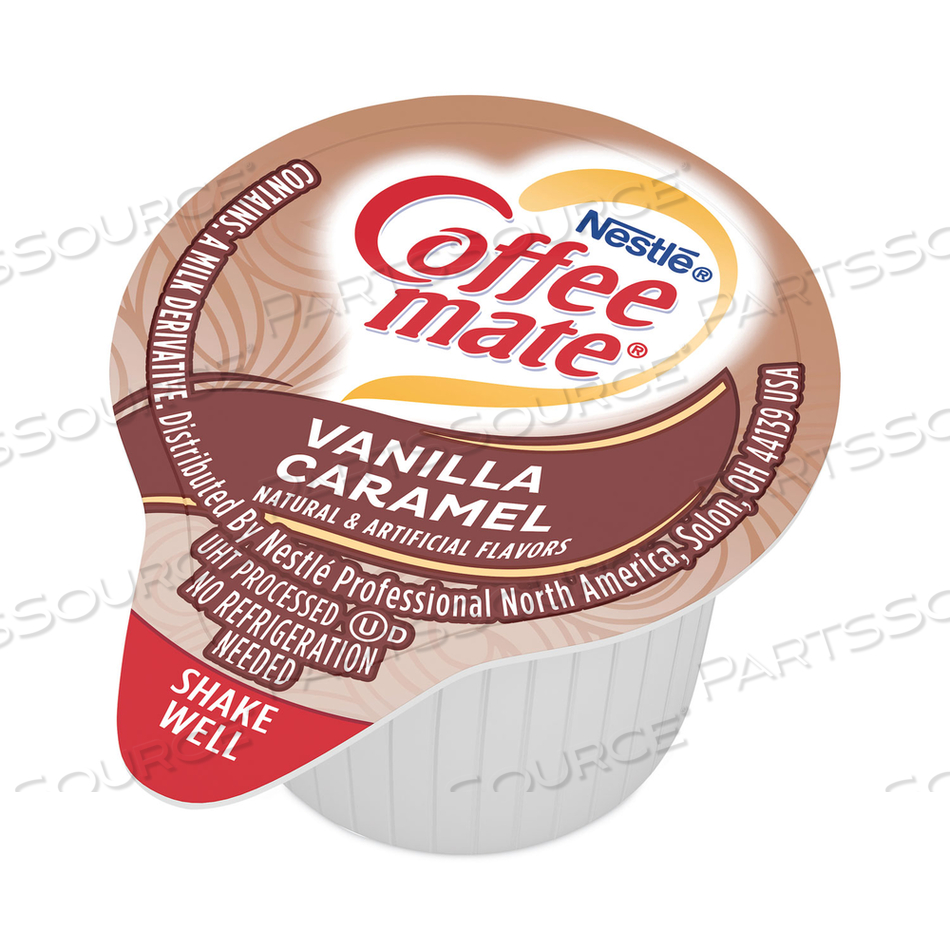 LIQUID COFFEE CREAMER, VANILLA CARAMEL, 0.38 OZ MINI CUPS by Coffee-Mate