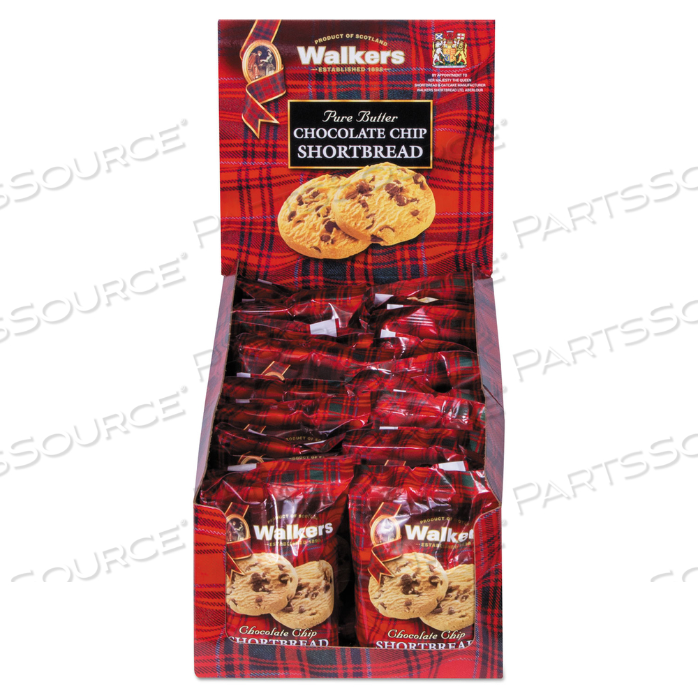 SHORTBREAD COOKIES, CHOCOLATE CHIP SHORTBREAD, 2.2 OZ BOX by Walkers SHORTBREAD COOKIES, CHOCOLATE CHIP SHORTBREAD, 2.2 OZ BOX by Walkers