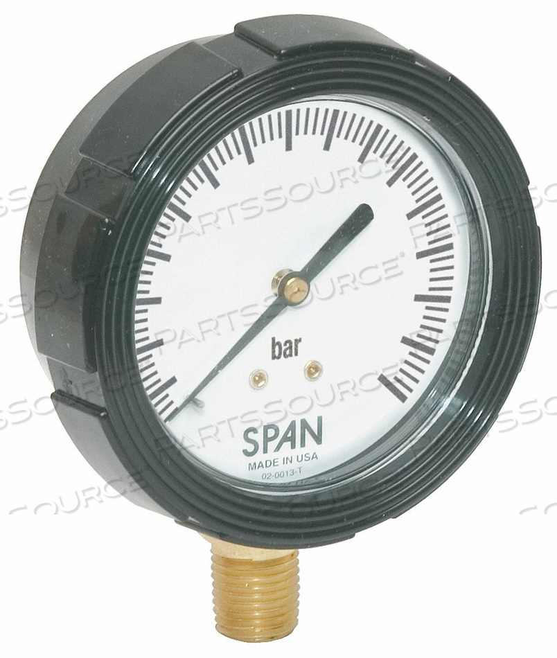 D7964 PRESSURE GAUGE 0 TO 25 BAR 2-1/2IN 1/4IN by Thuemling Instrument Group