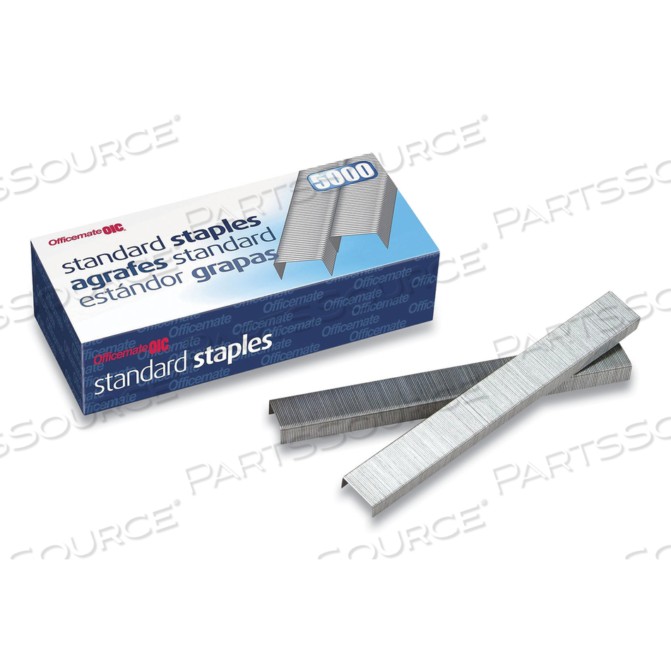 STANDARD STAPLES, 0.25" LEG, 0.5" CROWN, STEEL by Officemate STANDARD STAPLES, 0.25" LEG, 0.5" CROWN, STEEL by Officemate