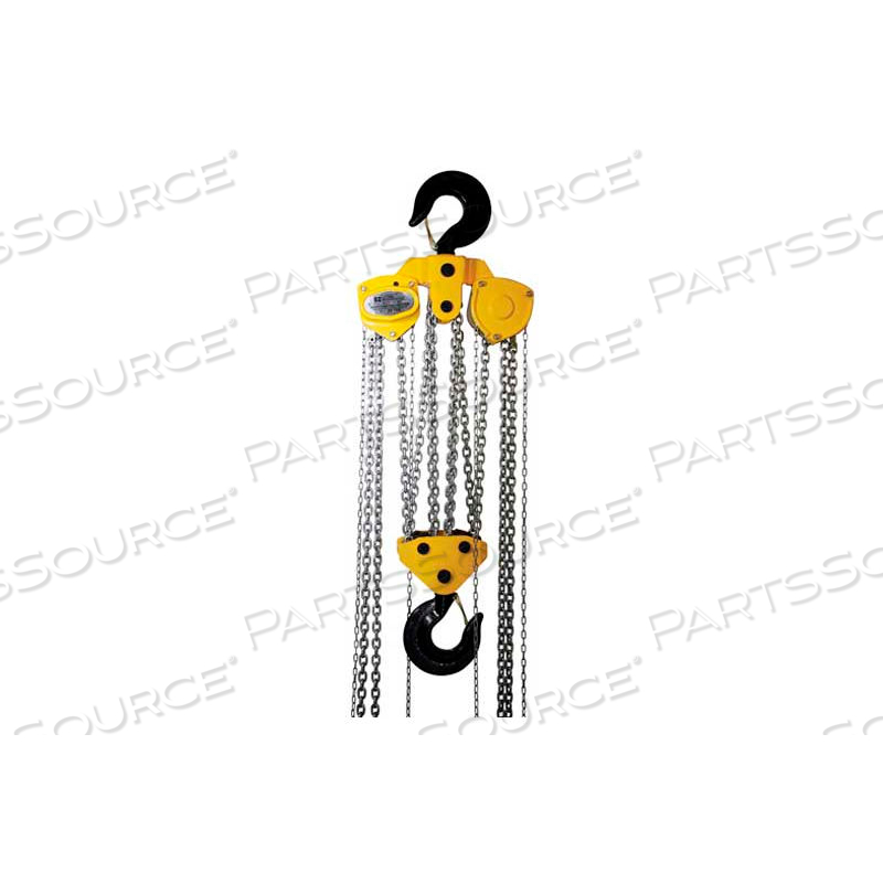 MANUAL CHAIN HOIST WITH STD. OVERLOAD PROTECTION 20 TON CAP. 20' LIFT by Oz Lifting Products