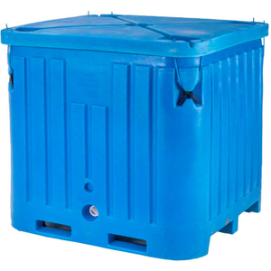 BONAR PLASTICS POLAR INSULATED BOX WITH LID PB2145 - 2100 LBS. CAPACITY 48"L X 43"W X 47"H, BLUE by Rotonics Manufacturing Inc BONAR PLASTICS POLAR INSULATED BOX WITH LID PB2145 - 2100 LBS. CAPACITY 48"L X 43"W X 47"H, BLUE by Rotonics Manufacturing Inc