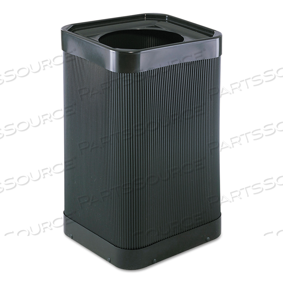 AT-YOUR-DISPOSAL TOP-OPEN RECEPTACLE, 38 GAL, POLYETHYLENE, BLACK by Safco