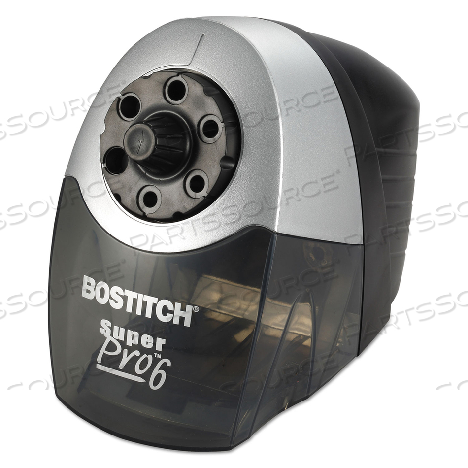 SUPER PRO 6 COMMERCIAL ELECTRIC PENCIL SHARPENER, AC-POWERED, 6.13 X 10.69 X 9, GRAY/BLACK by Bostitch