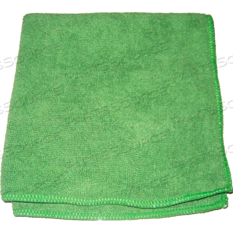 PERFECT PRODUCTS MICROFIBER CLOTHS 16"X16", GREEN by Nationwide Sales