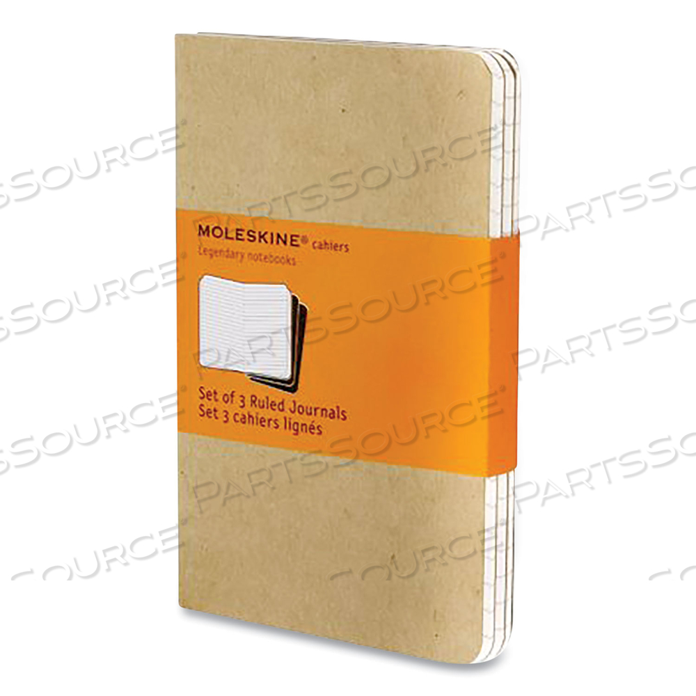 CAHIER JOURNAL, 1-SUBJECT, NARROW RULE, BROWN KRAFT COVER, (32) 5.5 X 3.5 SHEETS by Moleskine