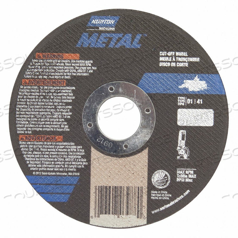 CUTOFF WHEEL RIGHTCUT 4-1/2 X.040 X7/8 by Norton | Saint-Gobain Abrasives