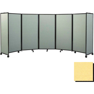 PORTABLE MOBILE ROOM DIVIDER, 6'10"X19'6" FABRIC, YELLOW by Versare Solutions, Inc.