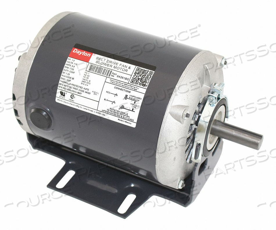 MOTOR 1/3 HP SPLIT PH 1725 RPM 115 V by DAYTON ELECTRIC MANUFACTURING CO MOTOR 1/3 HP SPLIT PH 1725 RPM 115 V by DAYTON ELECTRIC MANUFACTURING CO