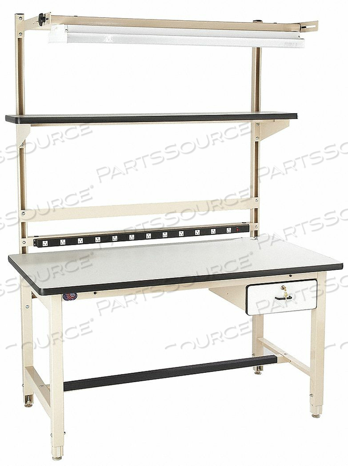 BENCH-IN-A-BOX STANDARD WORKBENCH - 60"W X 30"D PLASTIC LAMINATE TOP - BEIGE by Pro-Line