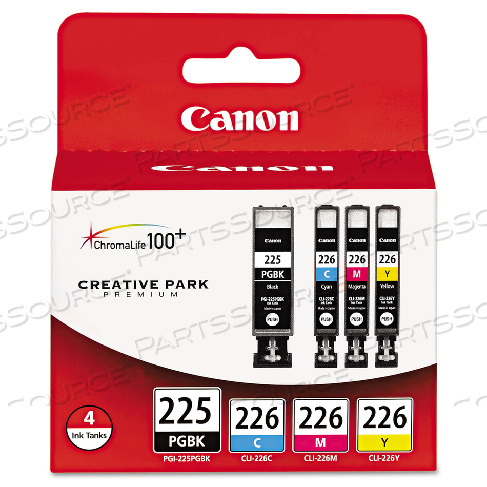 4530B008AA (PGI-225, CLI-226) INK, CYAN/MAGENTA/PIGMENT BLACK/YELLOW by Canon (Consumer Electronics)