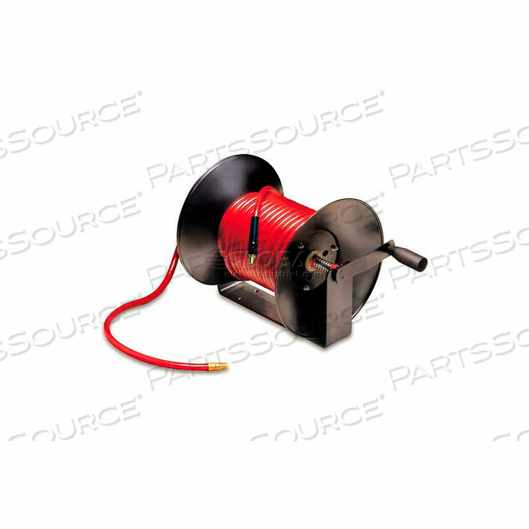 3/8"X 100' 300 PSI HAND CRANK LOW PRESSURE STEEL HOSE REEL 