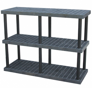 PLASTIC SHELVING OPEN 51 H 3 SHELF by SPC Industrial
