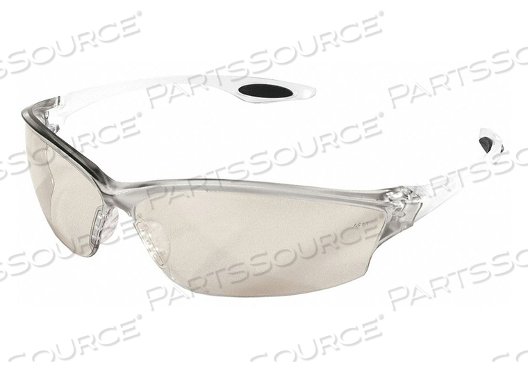 SAFETY GLASSES, SERIES LW2, GENDER UNISEX, LENS COLOR GRAY MIRROR, POLARIZED LENS NO, LENS COATING ANTI-SCRATCH, NO FOAM LINED, EYEWEAR FRAM by Condor