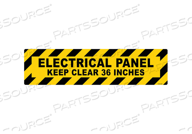 FLOOR SIGN 24 W 6 H BLACK/YELLOW by Strance, Inc.